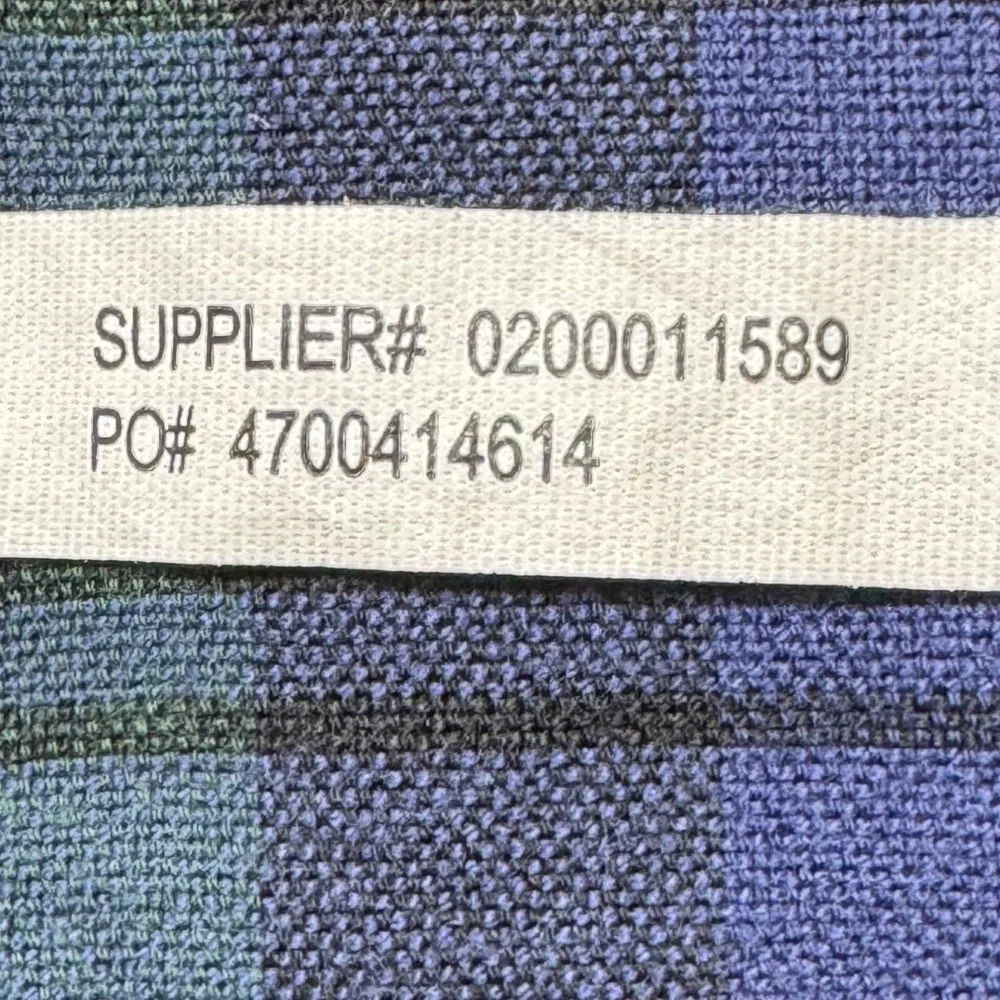 Ralph Lauren Mens Large Plaid Button Down Shirt Blue Green Cotton Long Sleeve